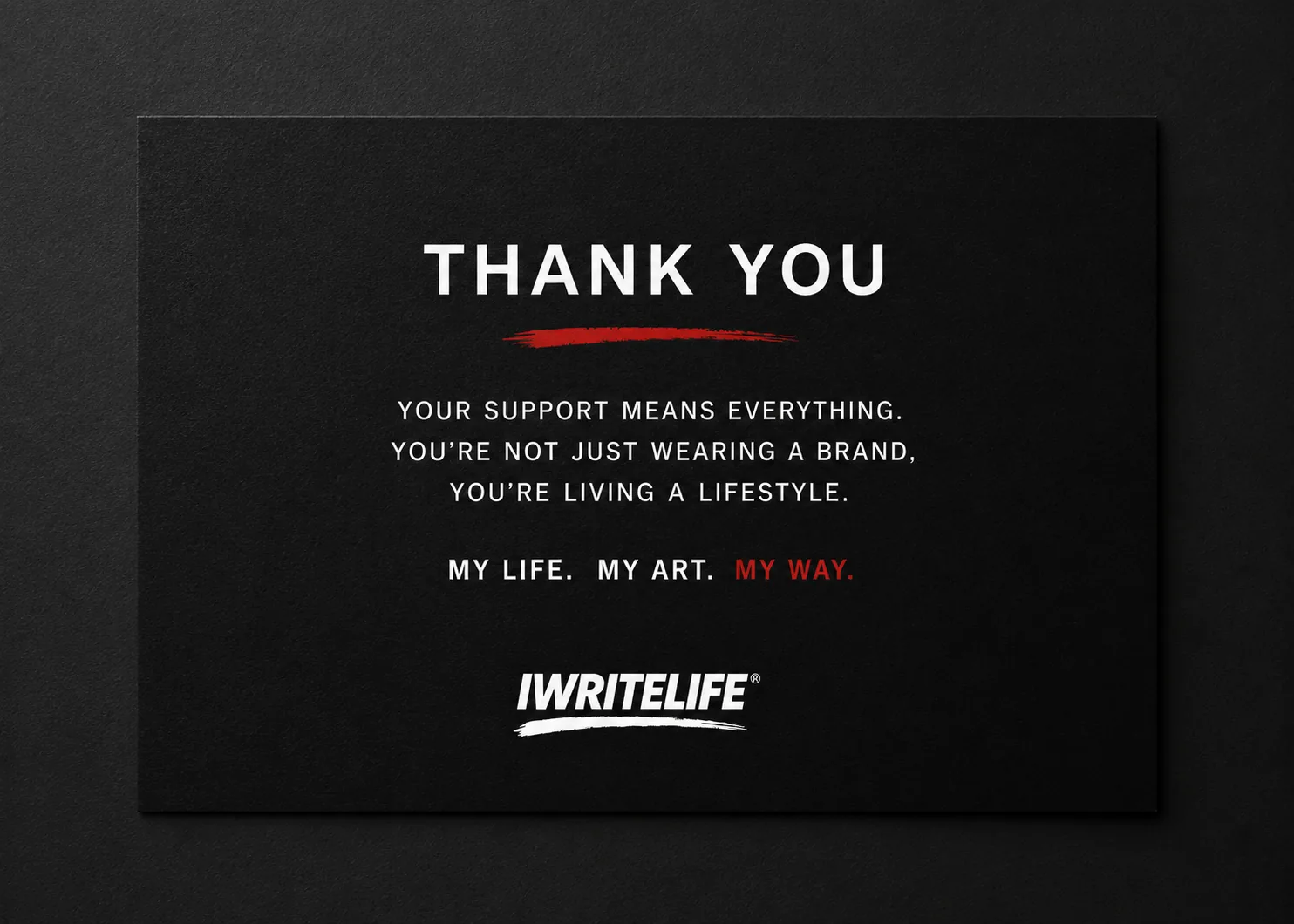 IWL Thank You Card